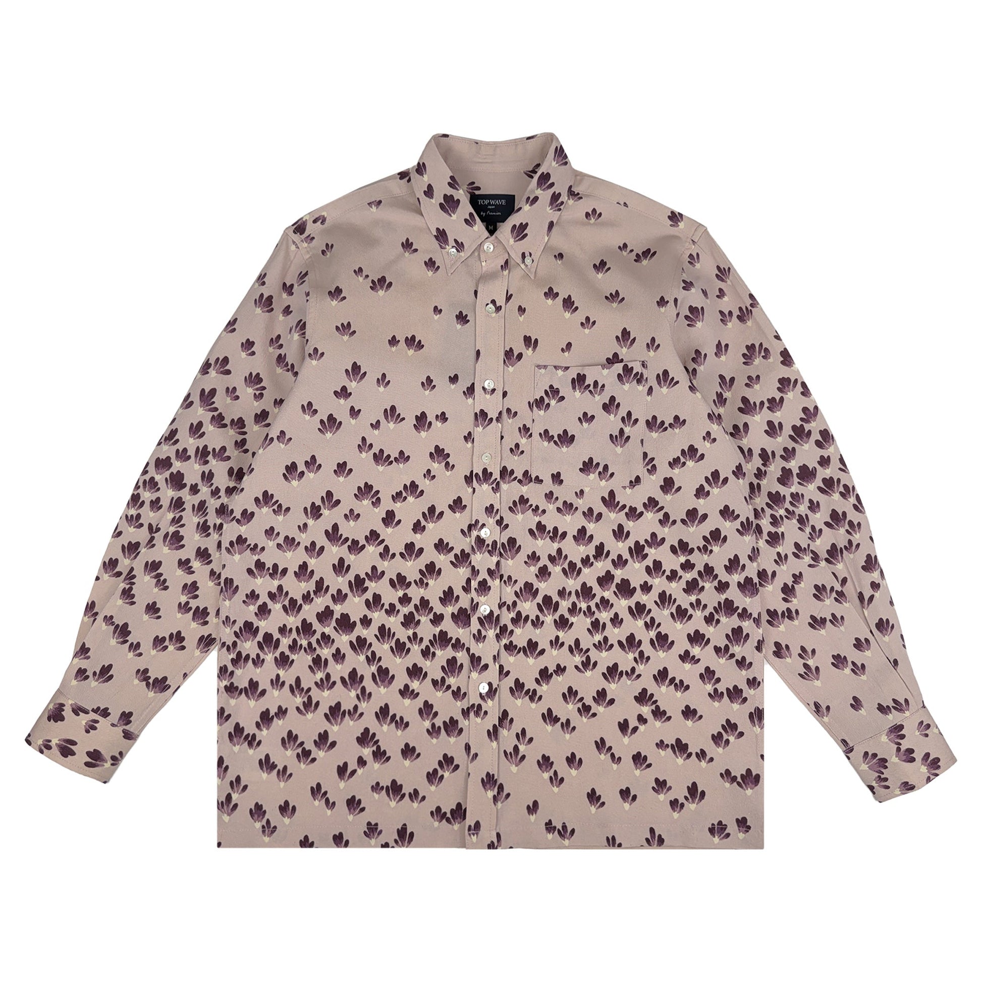 着物長袖シャツ メンズ M LSVN-M60-1