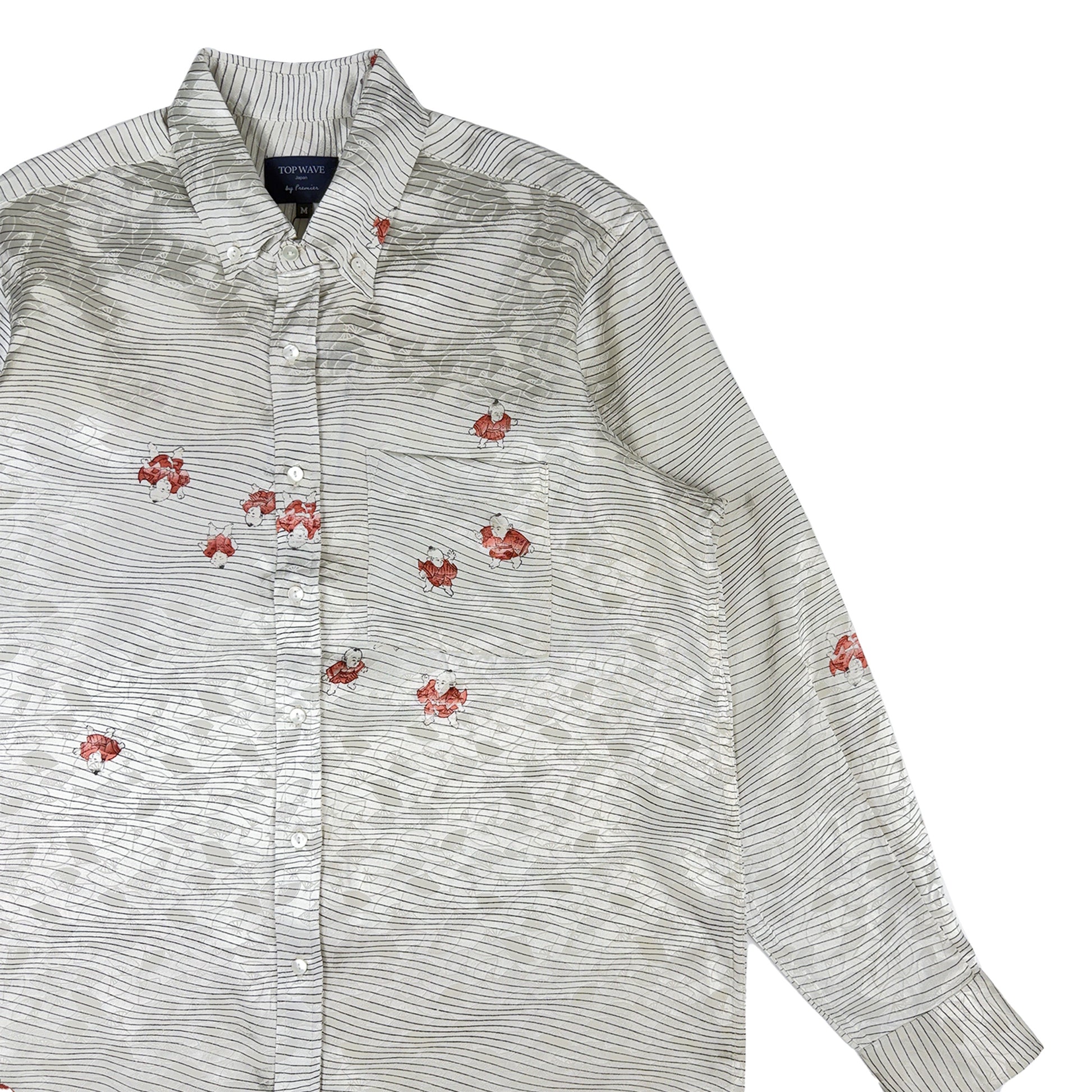 Camisa de manga larga Kimono, talla M [LSVN-M73]-4