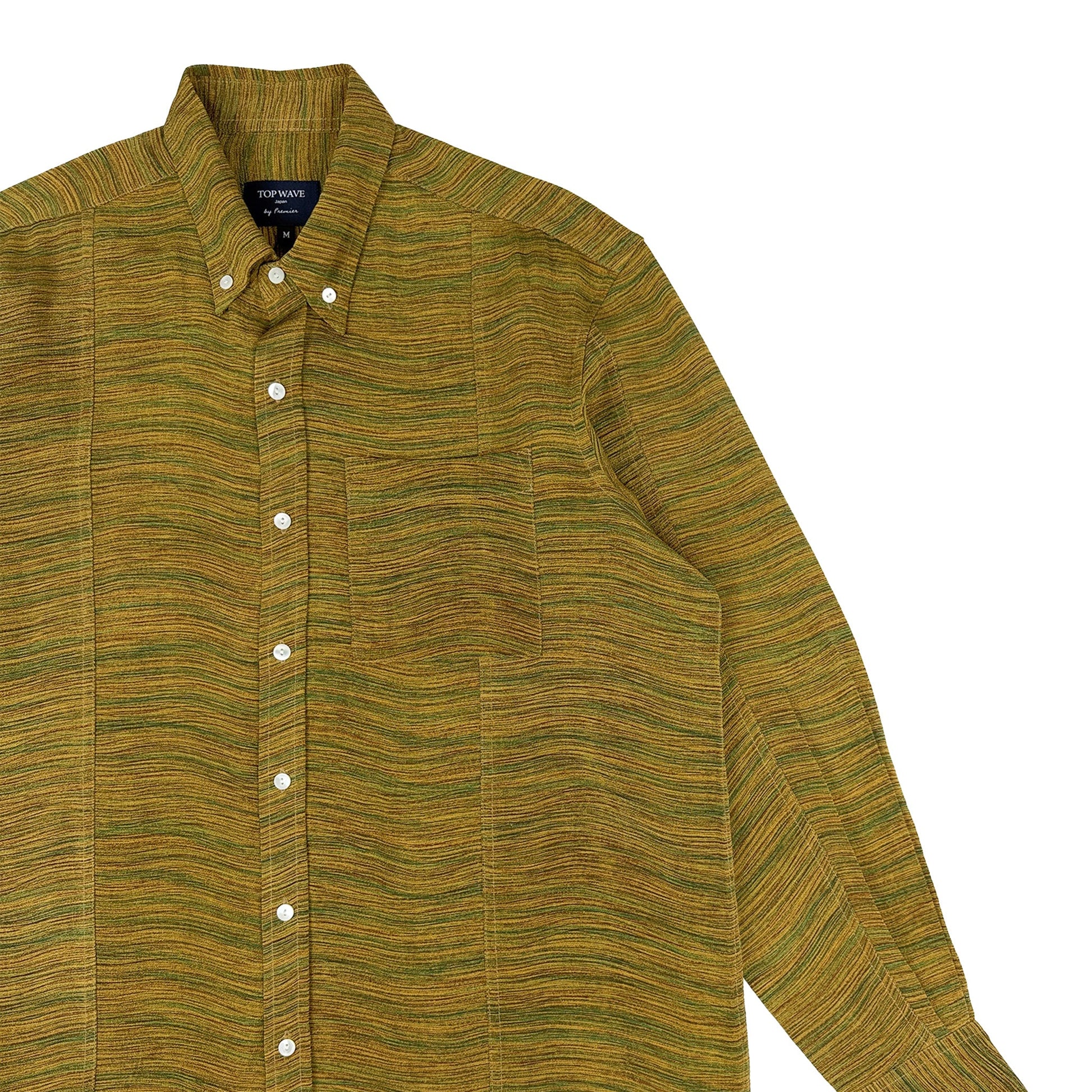 着物長袖シャツ メンズ M LSVN-M77-4