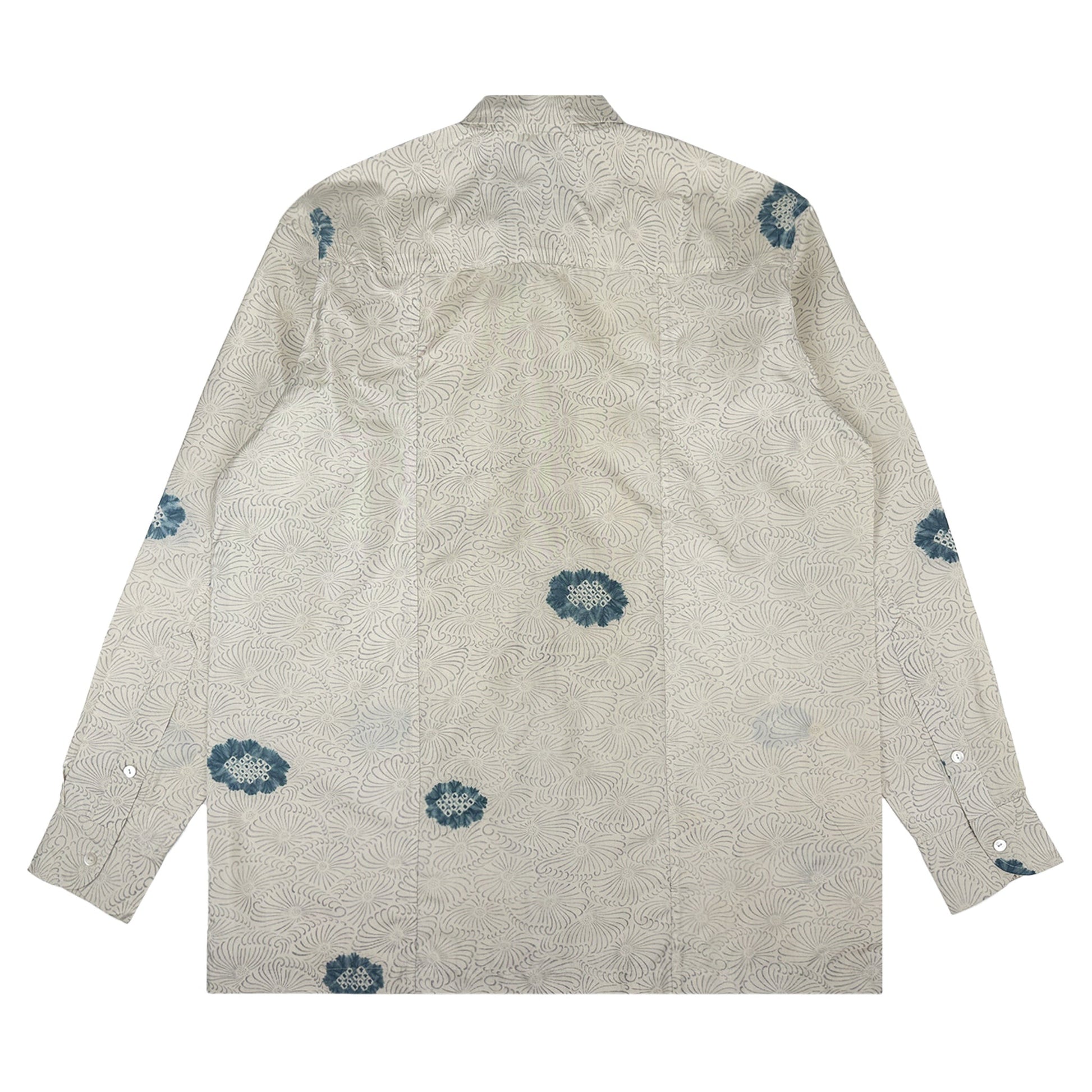 着物長袖シャツ メンズ M LSVN-M78-2