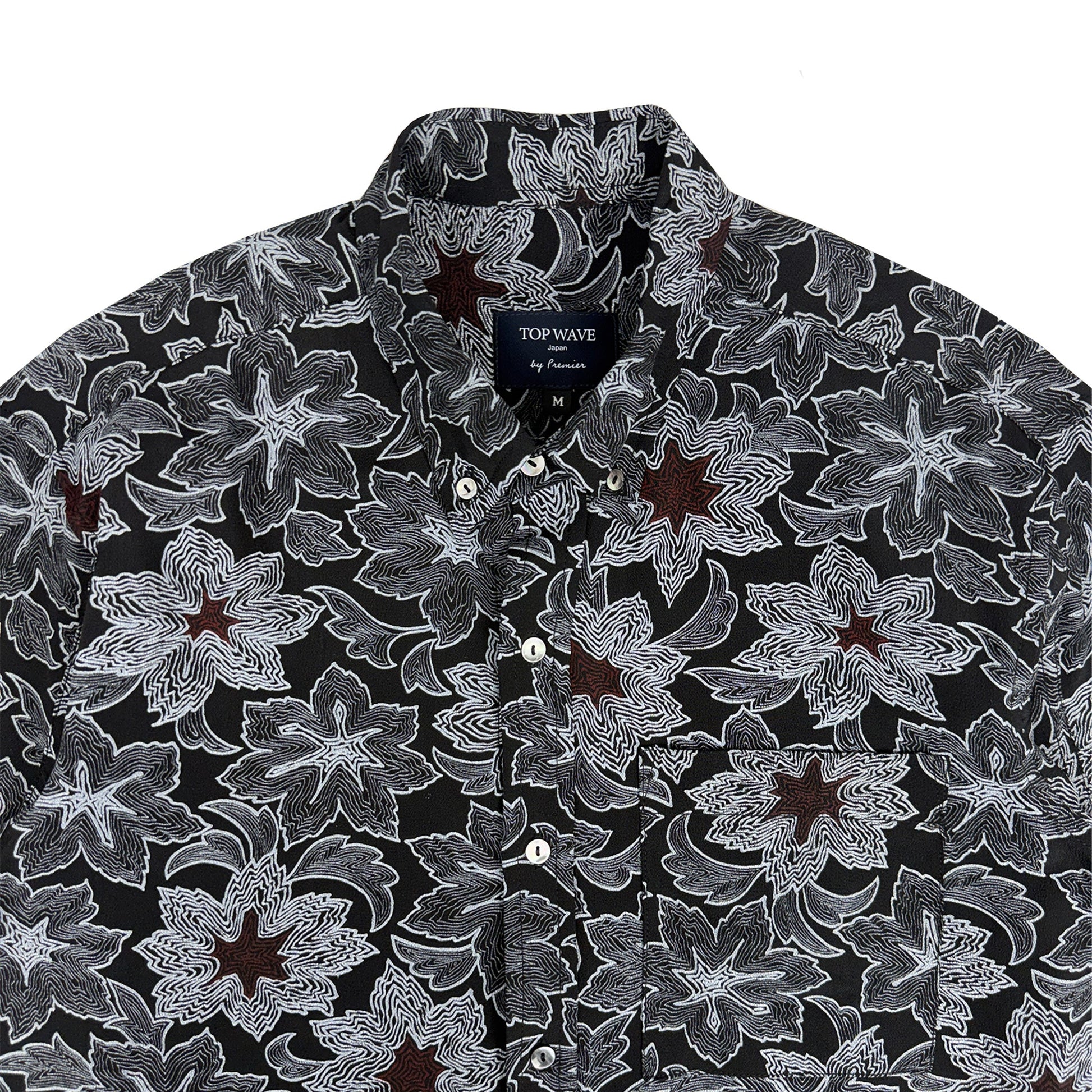 着物長袖シャツ メンズ M LSVN-M79-3