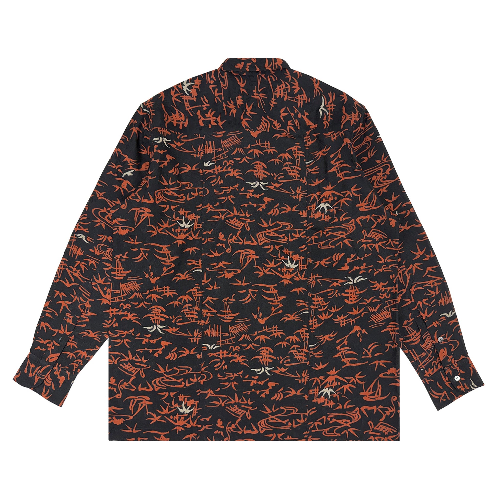 着物長袖シャツ メンズ M LSVN-M85-2