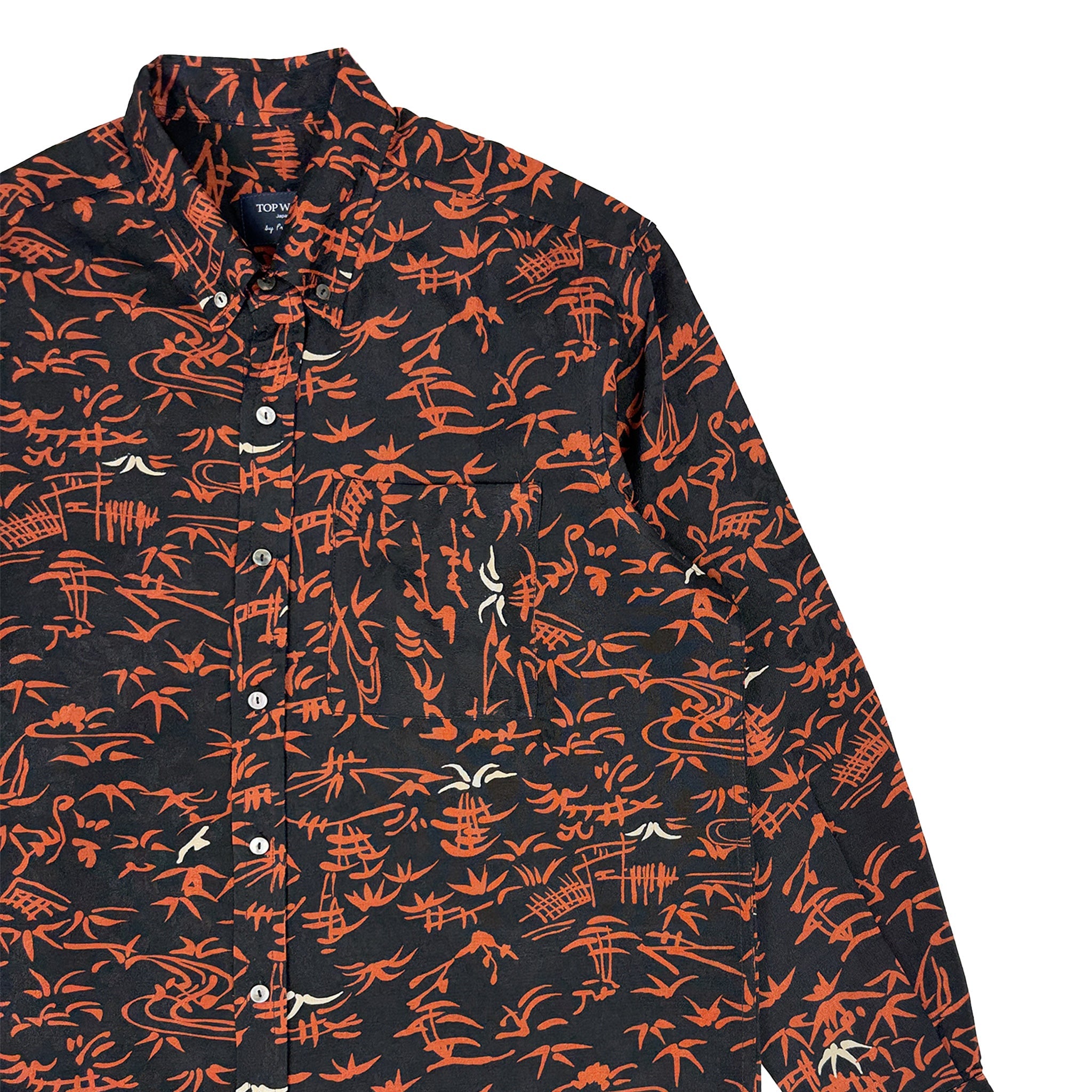 着物長袖シャツ メンズ M LSVN-M85-zoom-4