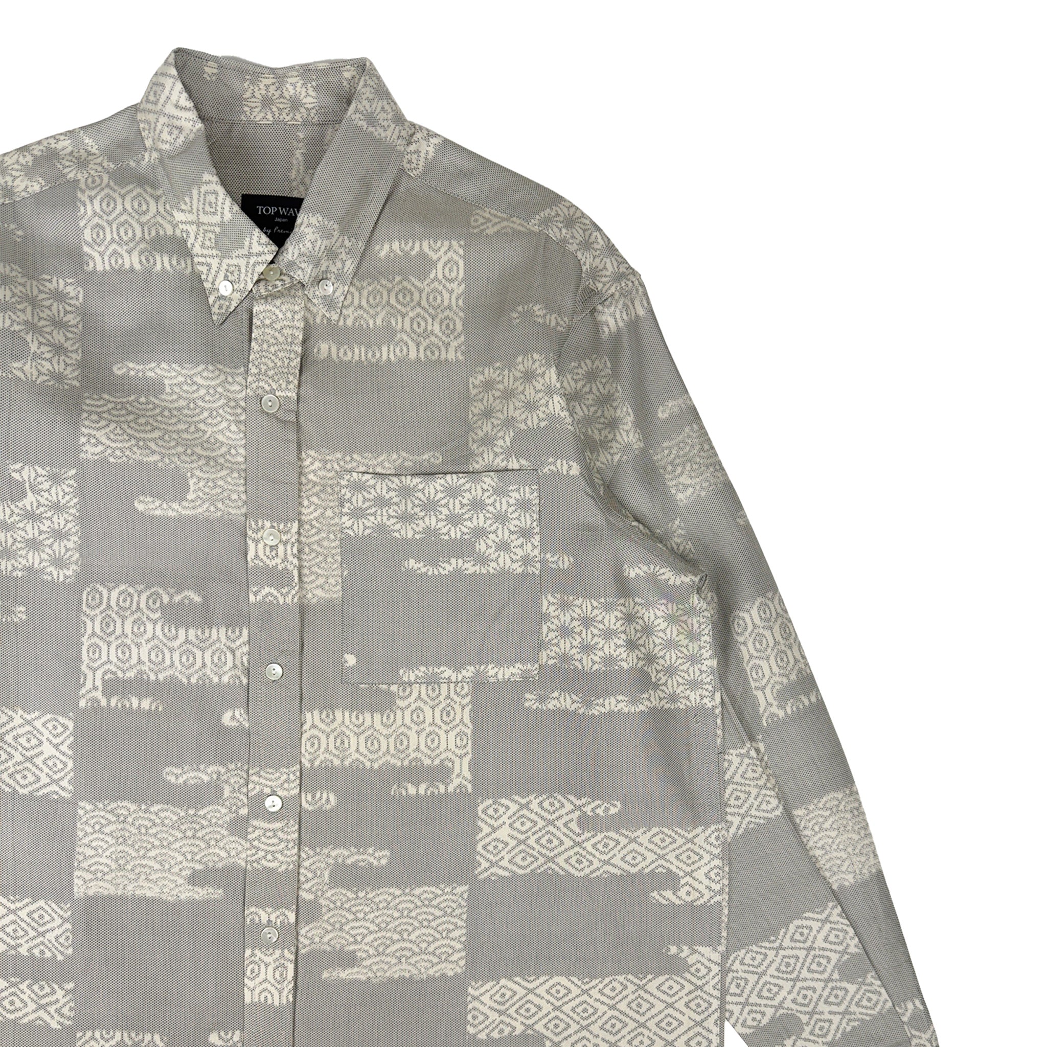 着物長袖シャツ メンズ M LSVN-M86-zoom-4