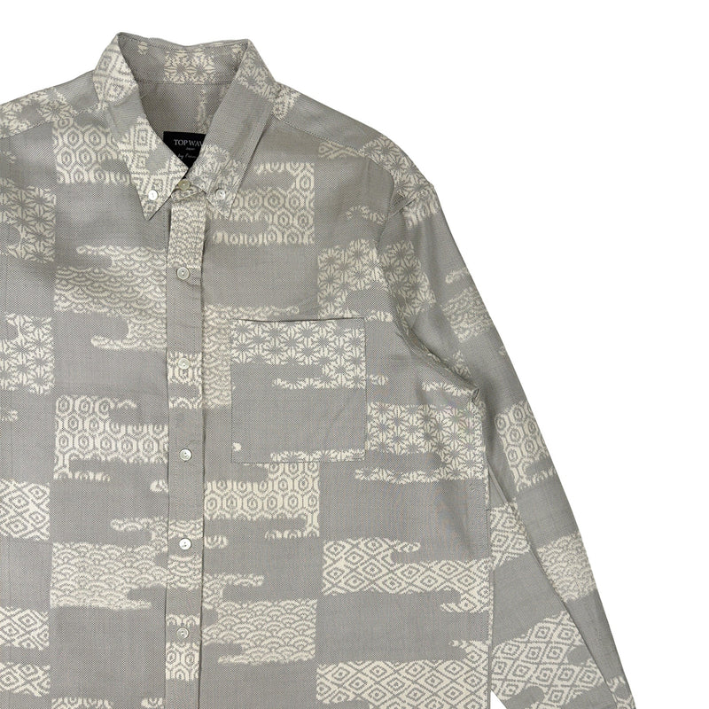 着物長袖シャツ メンズ M LSVN-M86-zoom-