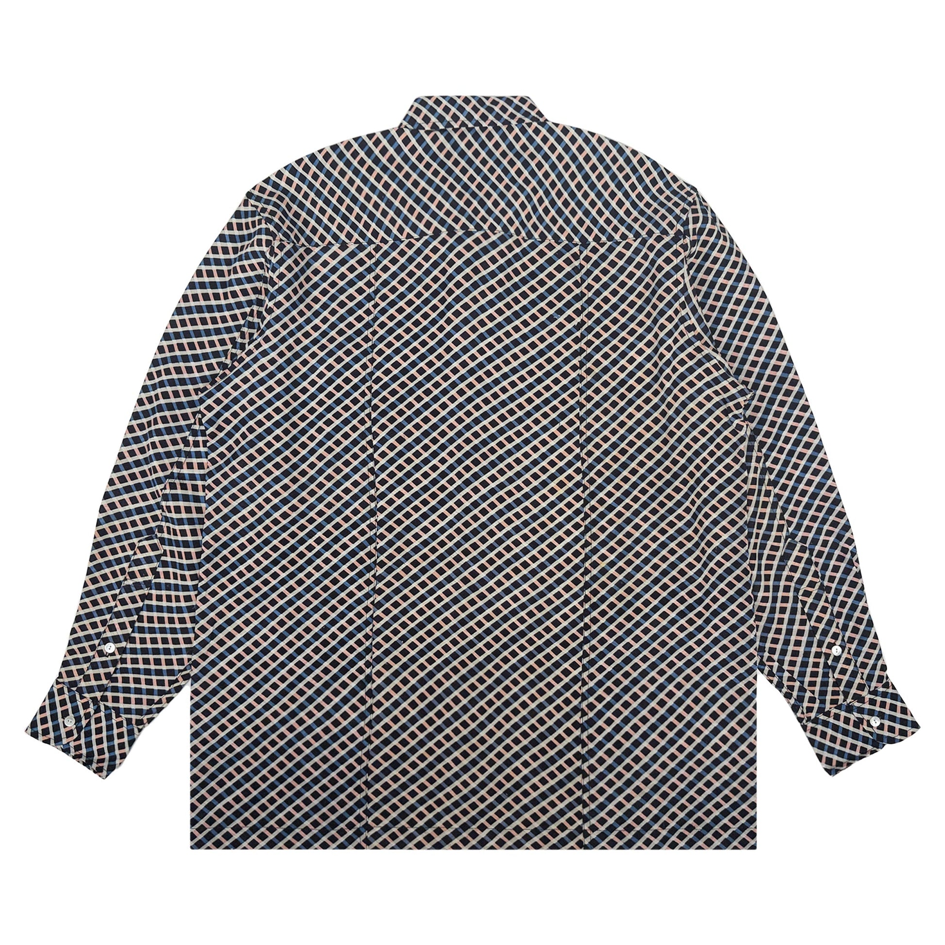 着物長袖シャツ メンズ M LSVN-M87-2