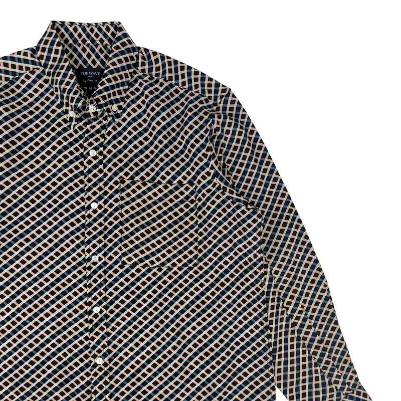 着物長袖シャツ メンズ M LSVN-M87-zoom-