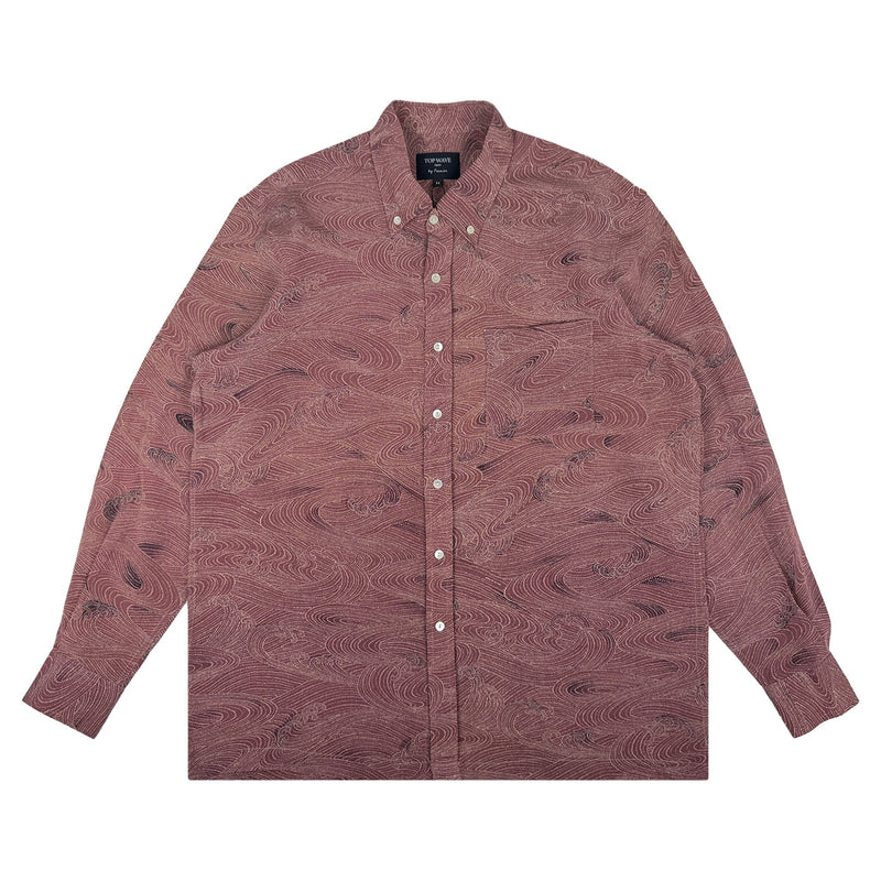 着物長袖シャツ メンズ M LSVN-M91-zoom-