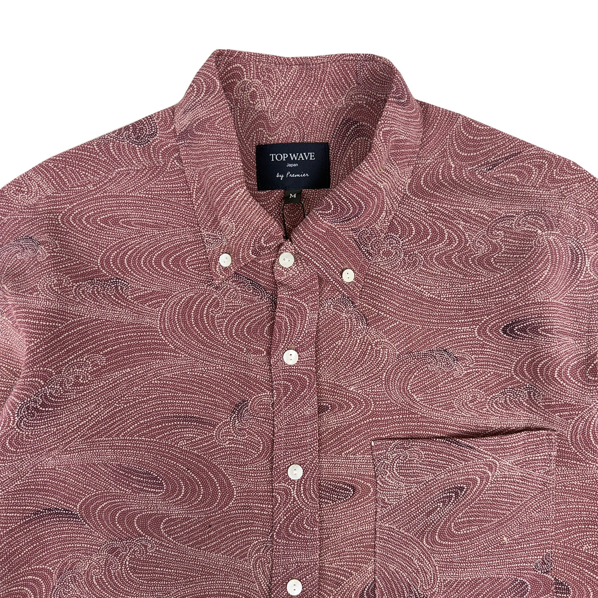 着物長袖シャツ メンズ M LSVN-M91-3