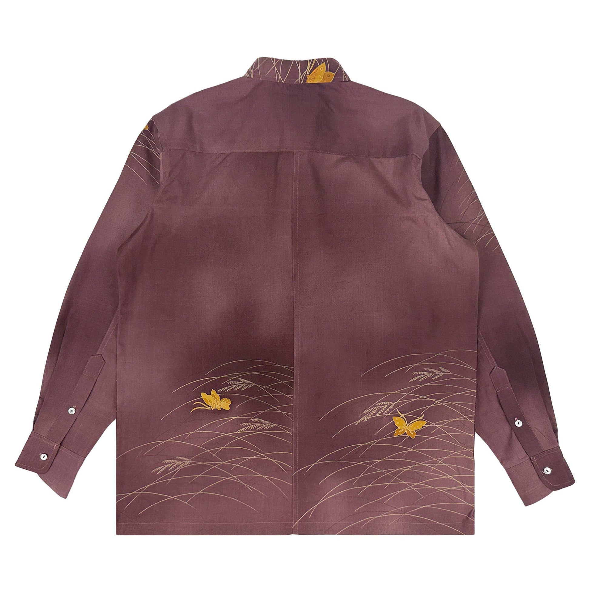 着物長袖シャツ メンズ M LSVN-M93-2