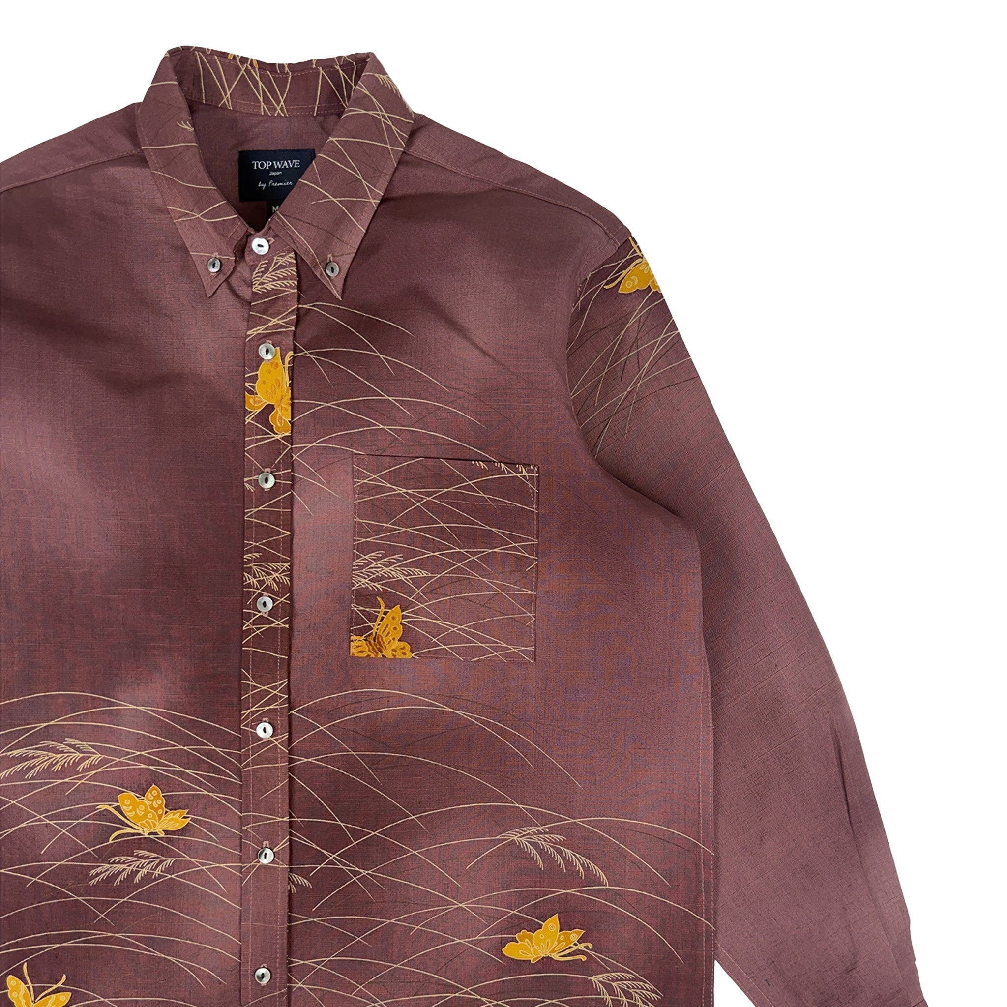 着物長袖シャツ メンズ M LSVN-M93-zoom-4