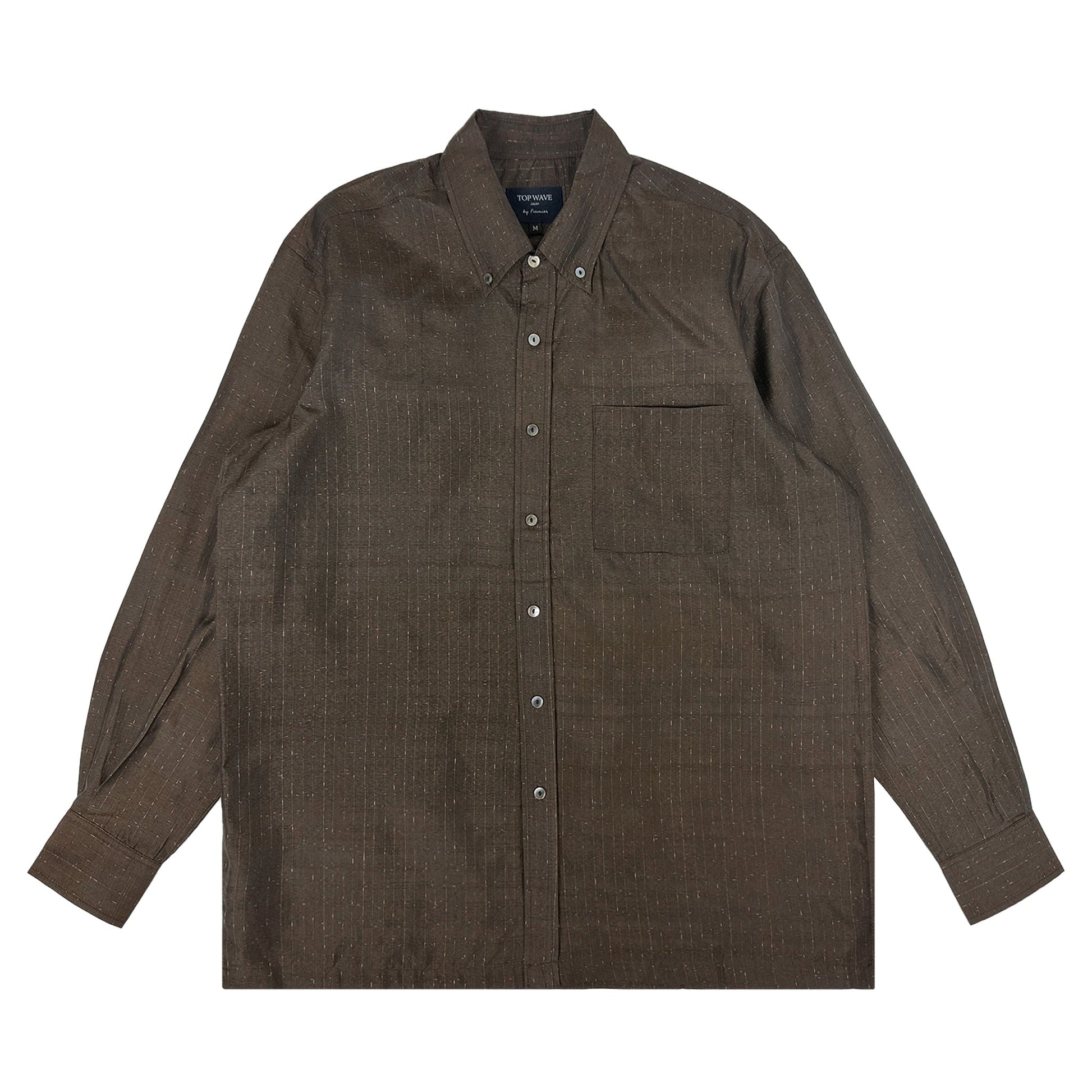 着物長袖シャツ メンズ M LSVN-M94-1