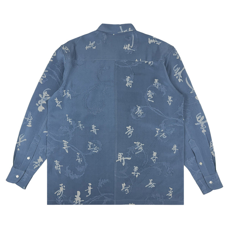 着物長袖シャツ メンズ M LSVN-M99-zoom-