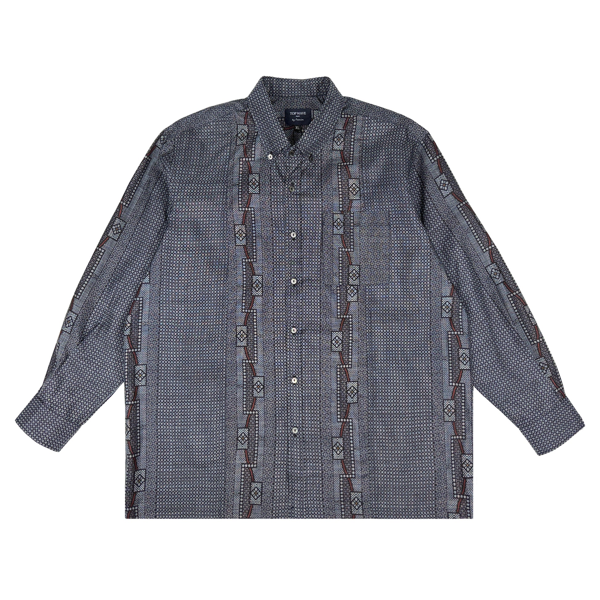 着物長袖シャツ メンズ XL LSVN-XL01-1