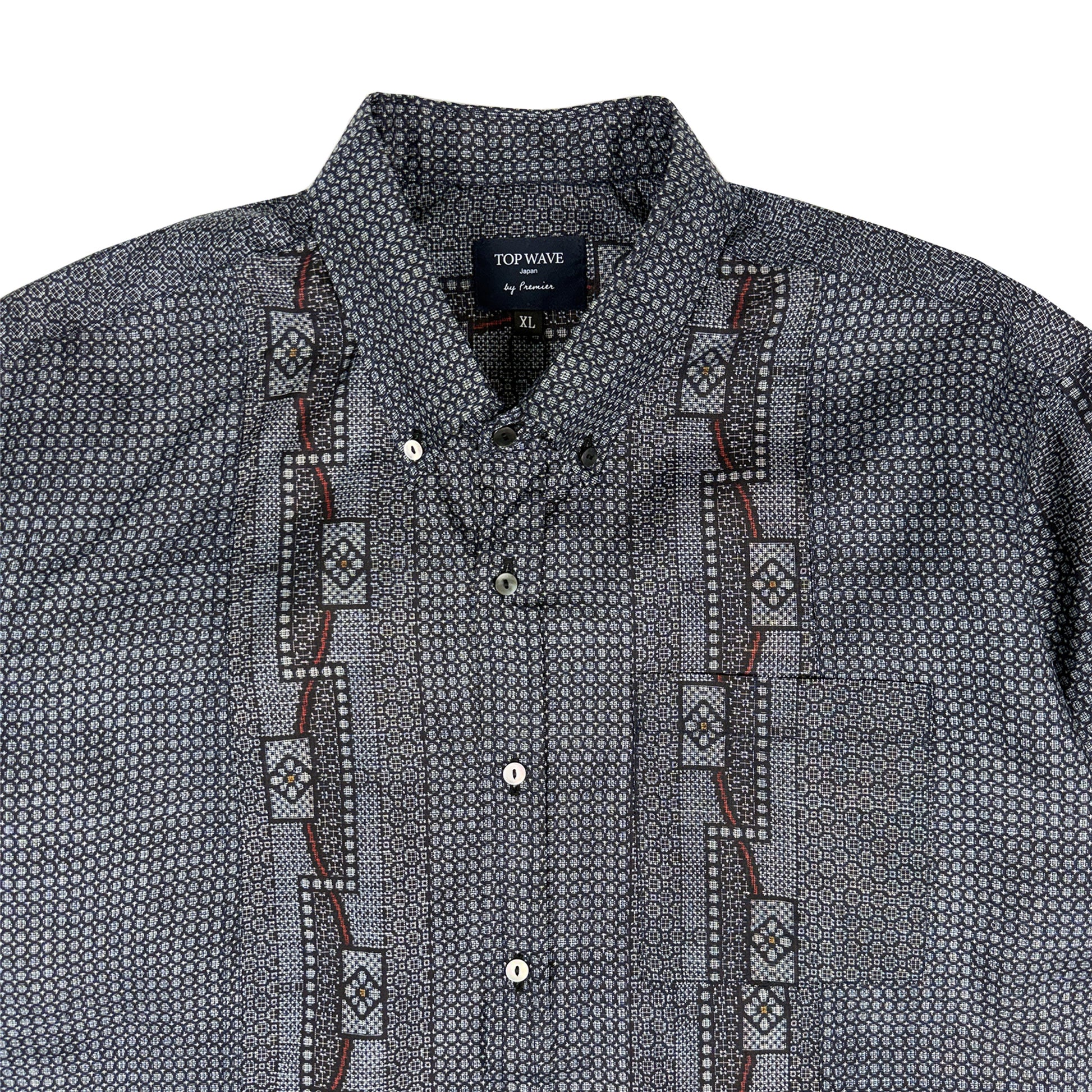 着物長袖シャツ メンズ XL LSVN-XL01-3