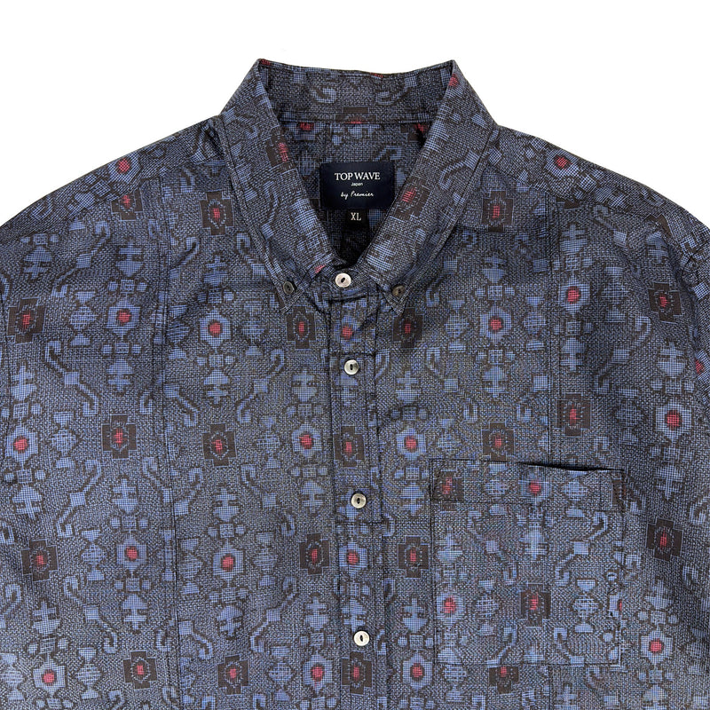 着物長袖シャツ メンズ XL LSVN-XL07-zoom-