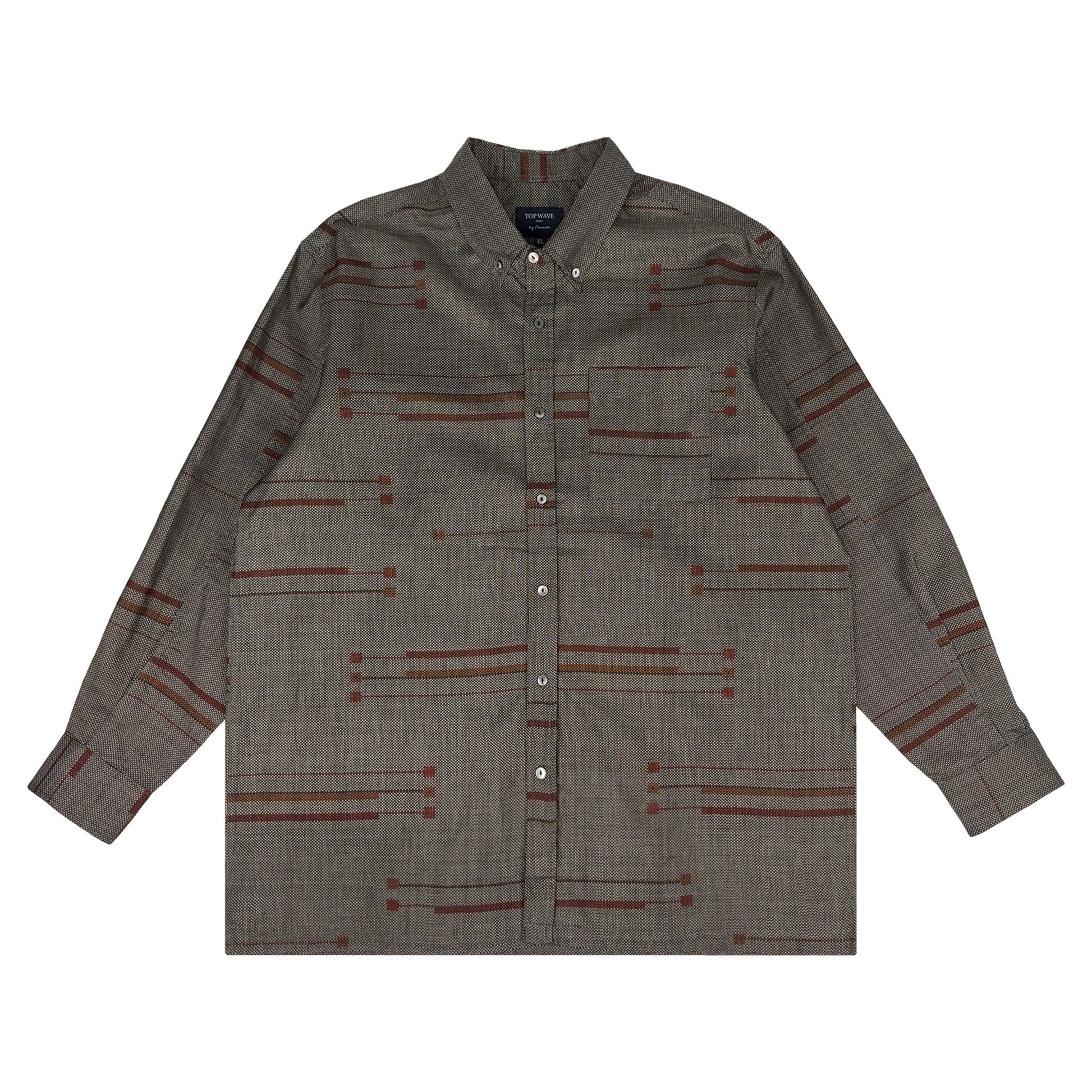 着物長袖シャツ メンズ XL LSVN-XL08-1