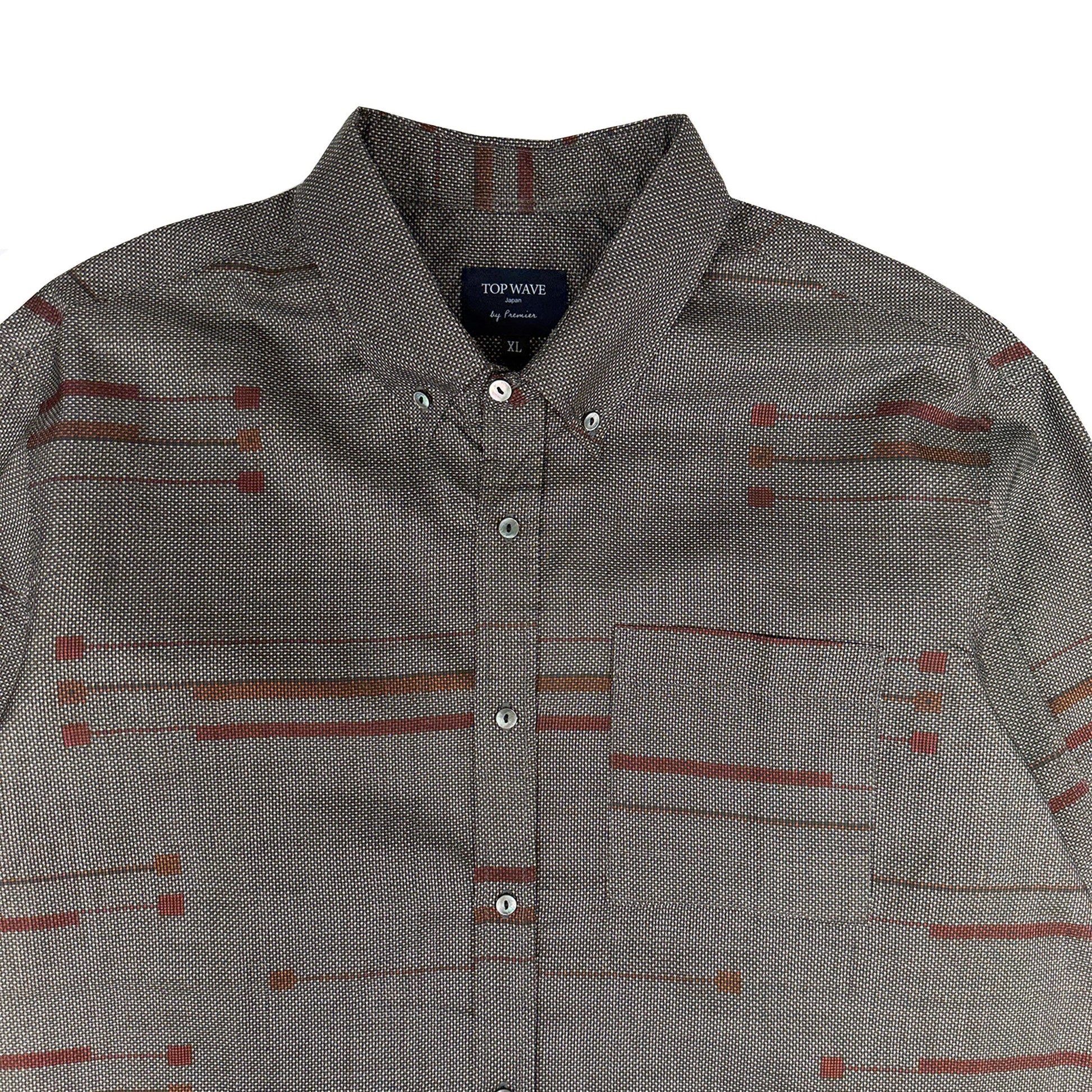 着物長袖シャツ メンズ XL LSVN-XL08-3