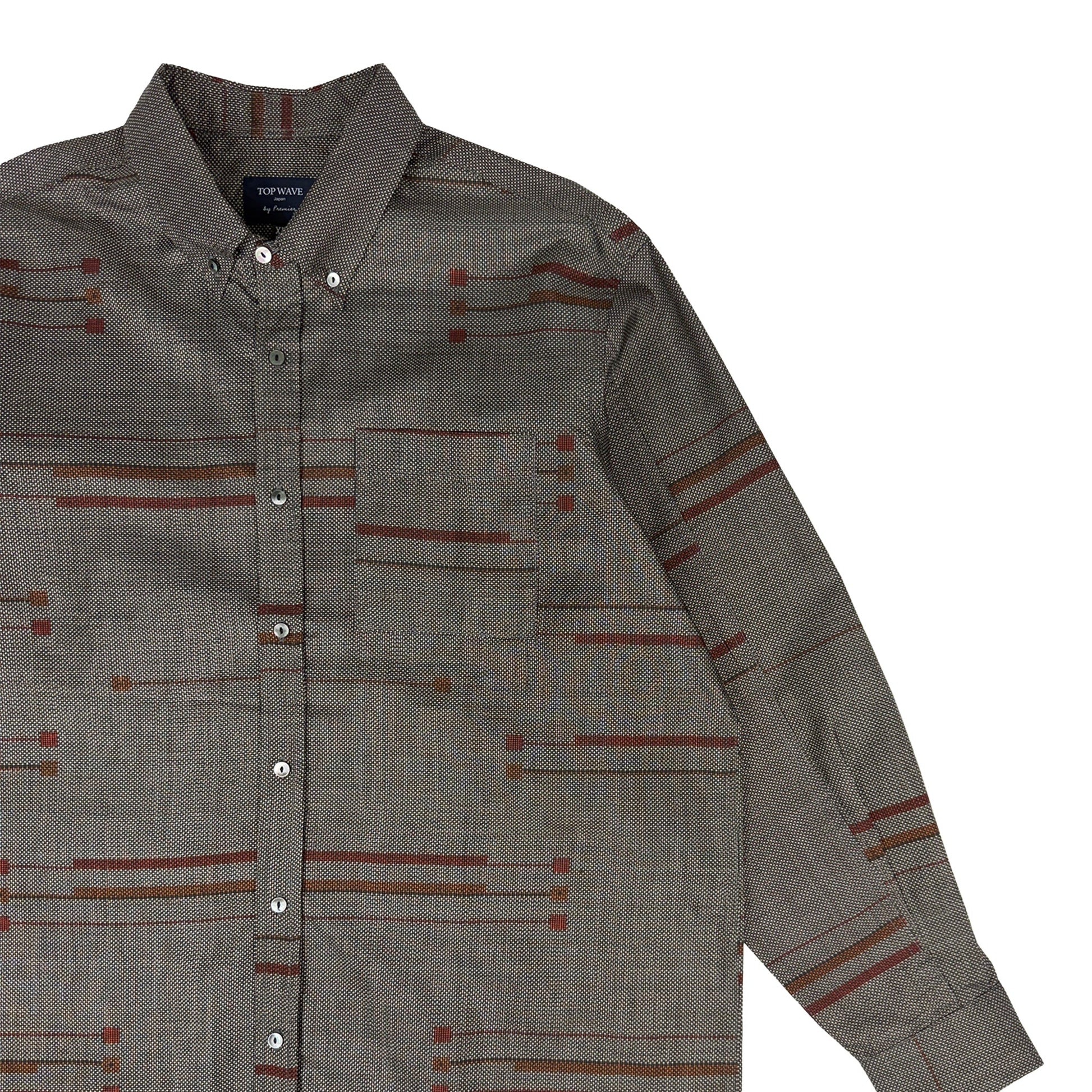 着物長袖シャツ メンズ XL LSVN-XL08-4