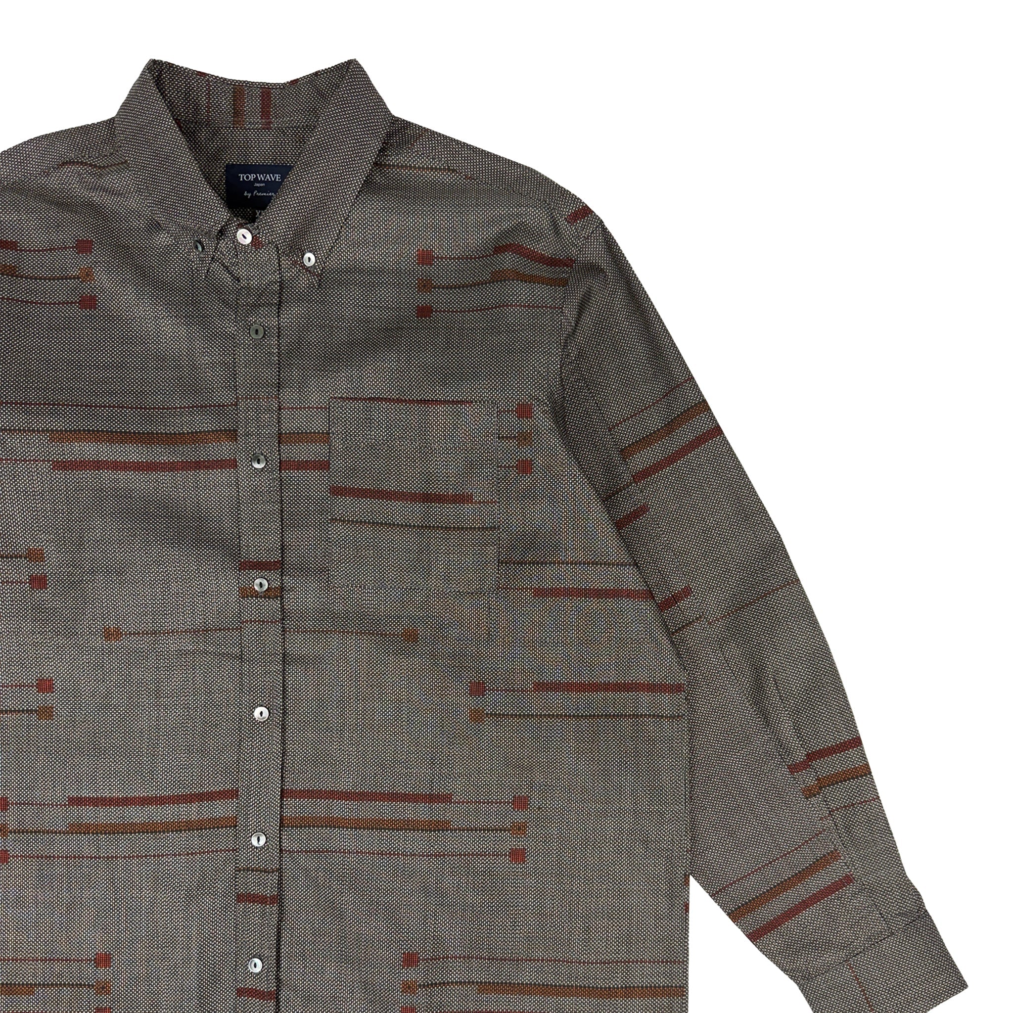 着物長袖シャツ メンズ XL LSVN-XL08-zoom-4