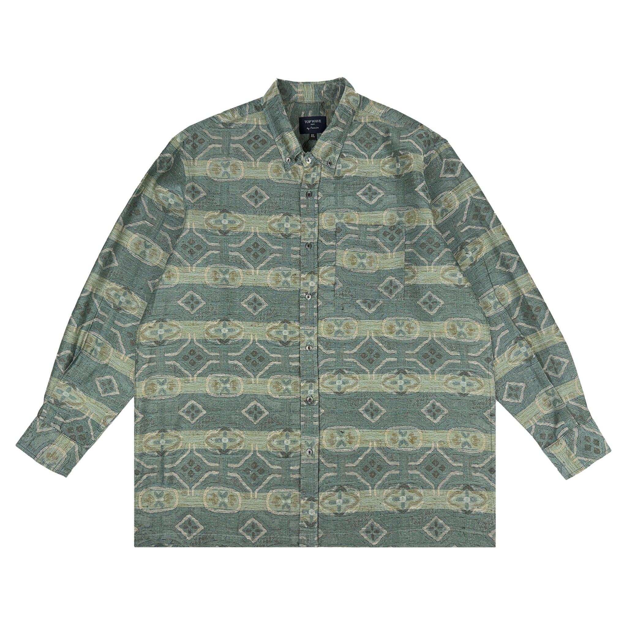 着物長袖シャツ メンズ XL LSVN-XL12