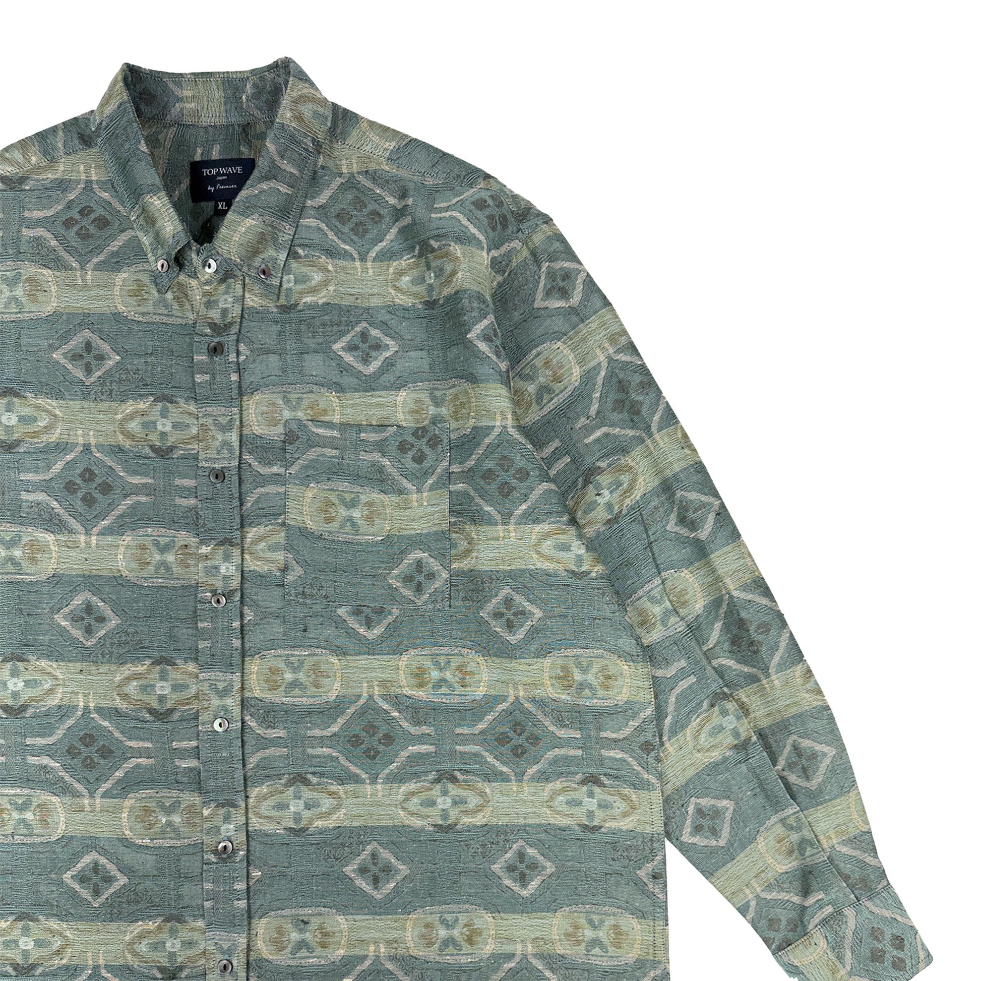 着物長袖シャツ メンズ XL LSVN-XL12-4