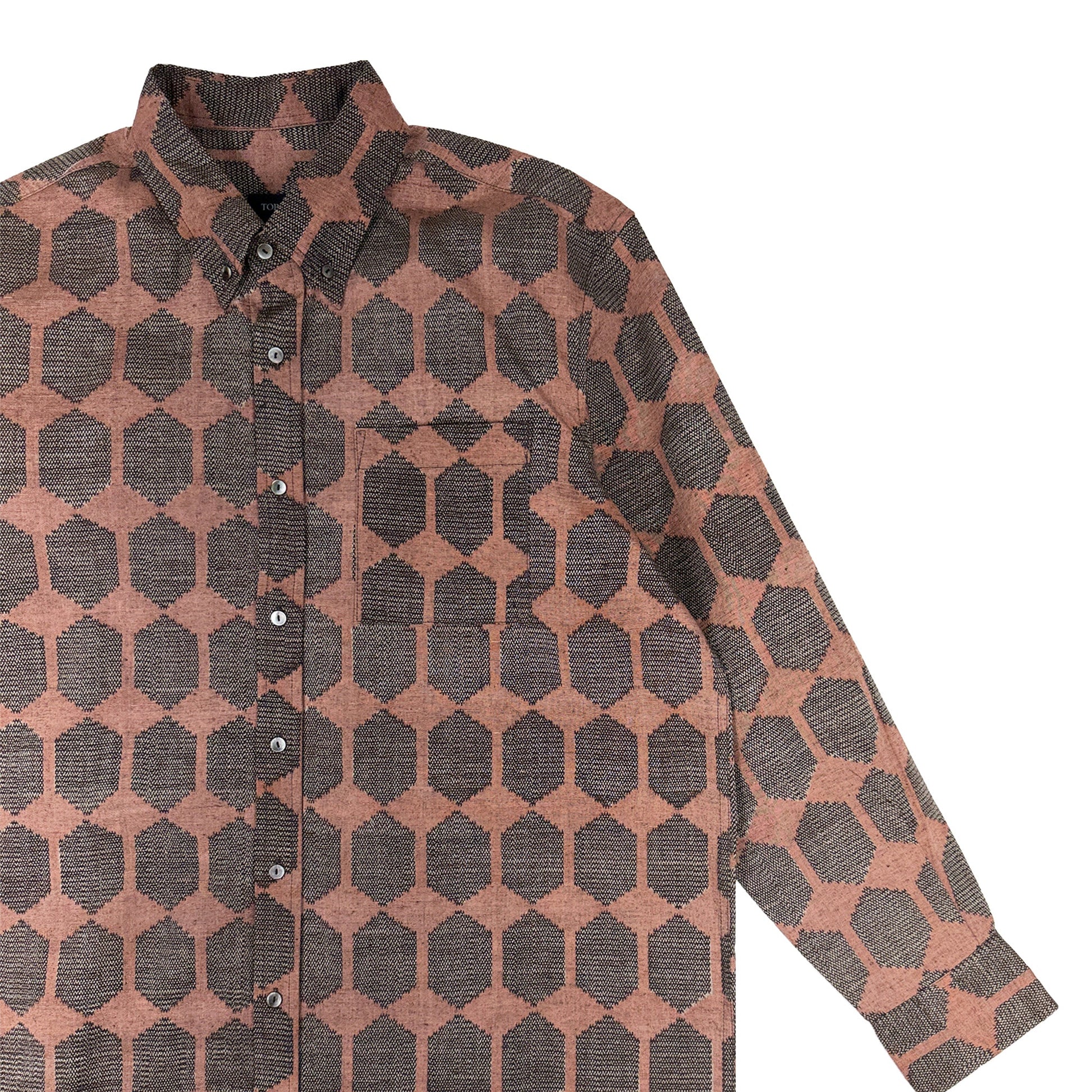 着物長袖シャツ メンズ XL LSVN-XL17-4