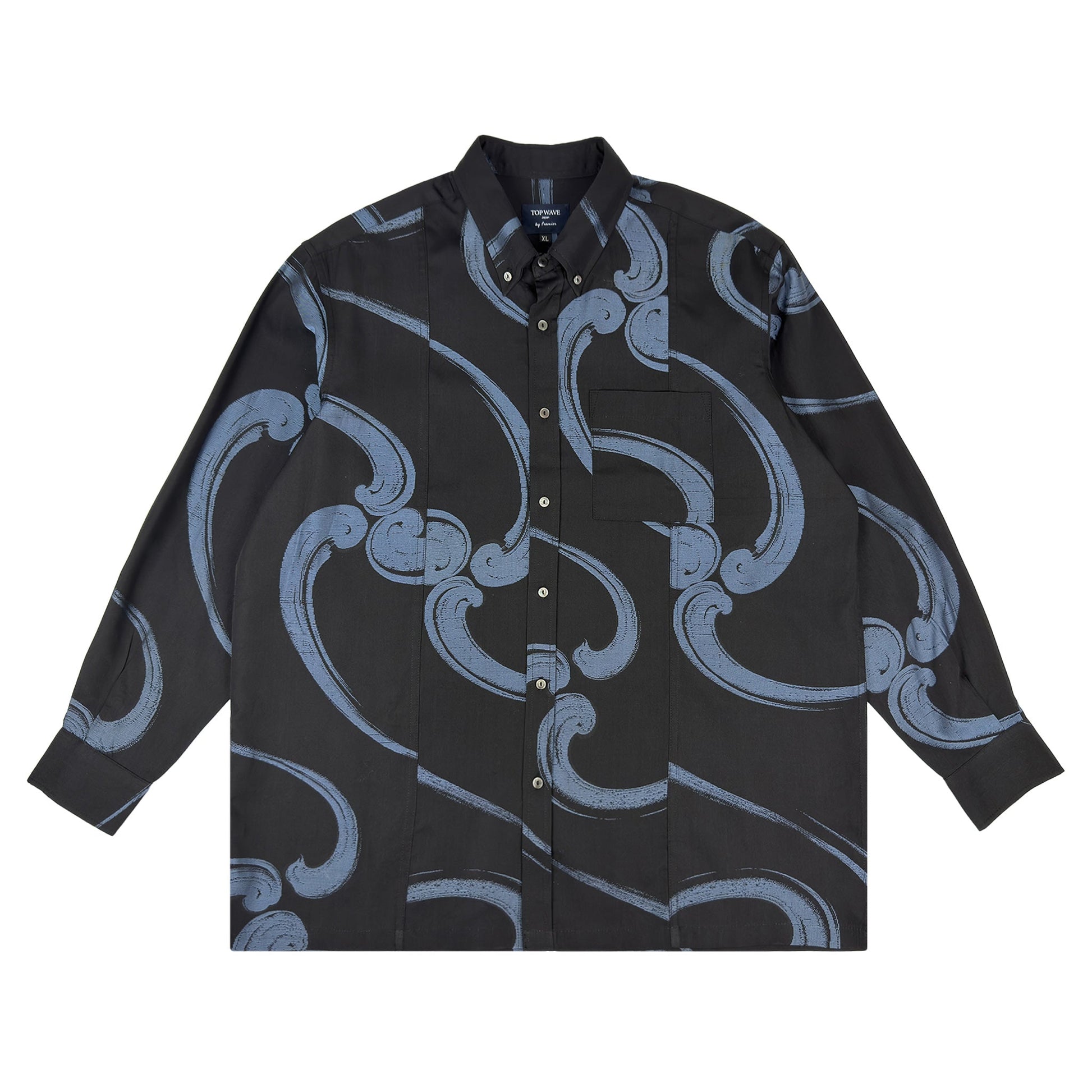 着物長袖シャツ メンズ XL LSVN-XL22-1