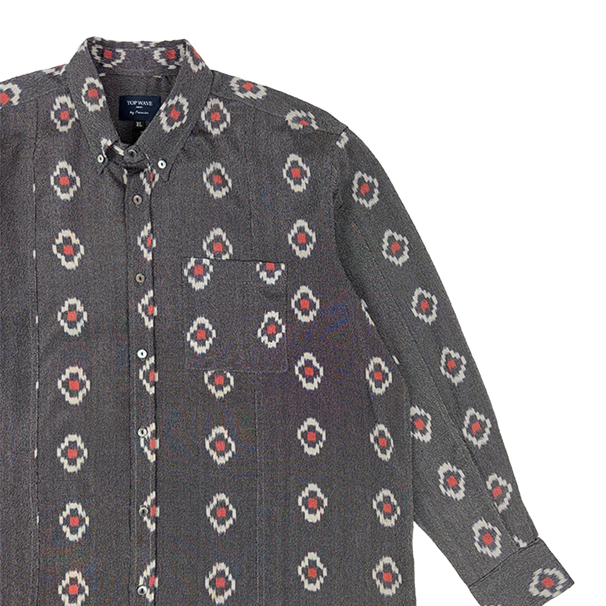 着物長袖シャツ メンズ XL LSVN-XL26-4