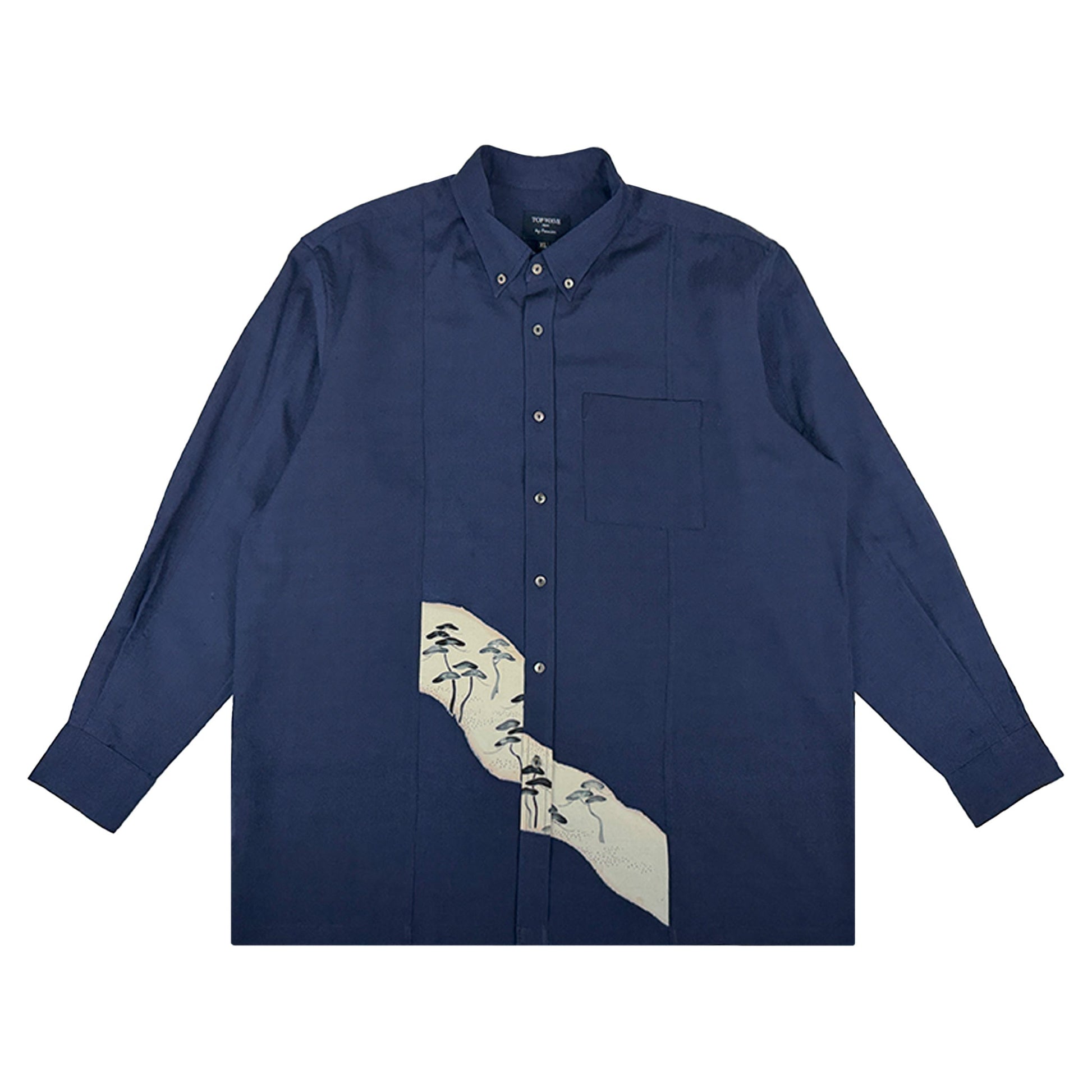 着物長袖シャツ メンズ XL LSVN-XL27-1