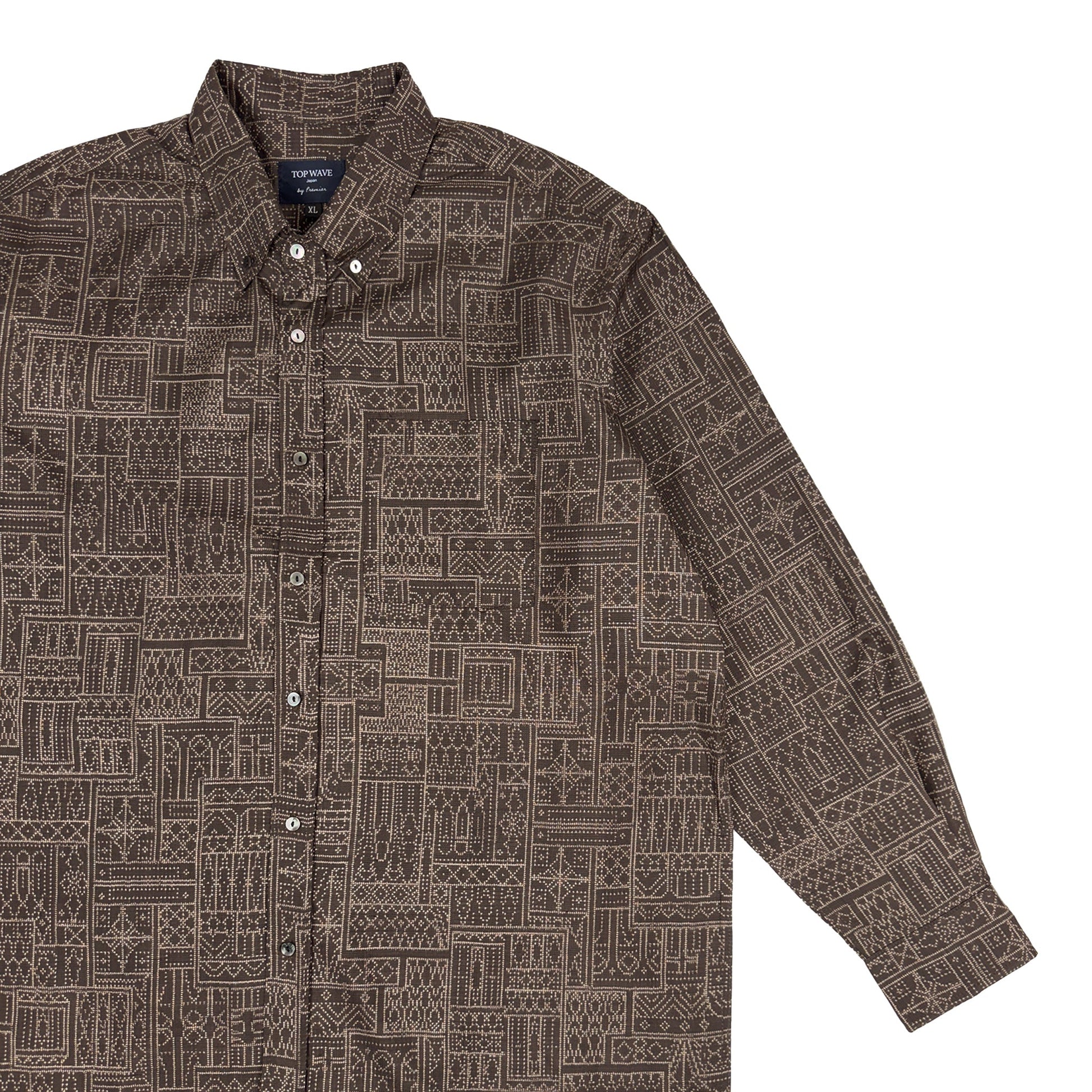 着物長袖シャツ メンズ XL LSVN-XL40-4