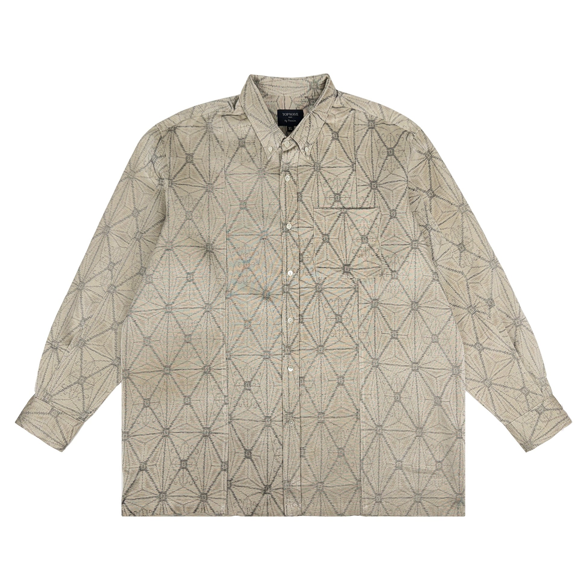 着物長袖シャツ メンズ XL LSVN-XL43-1