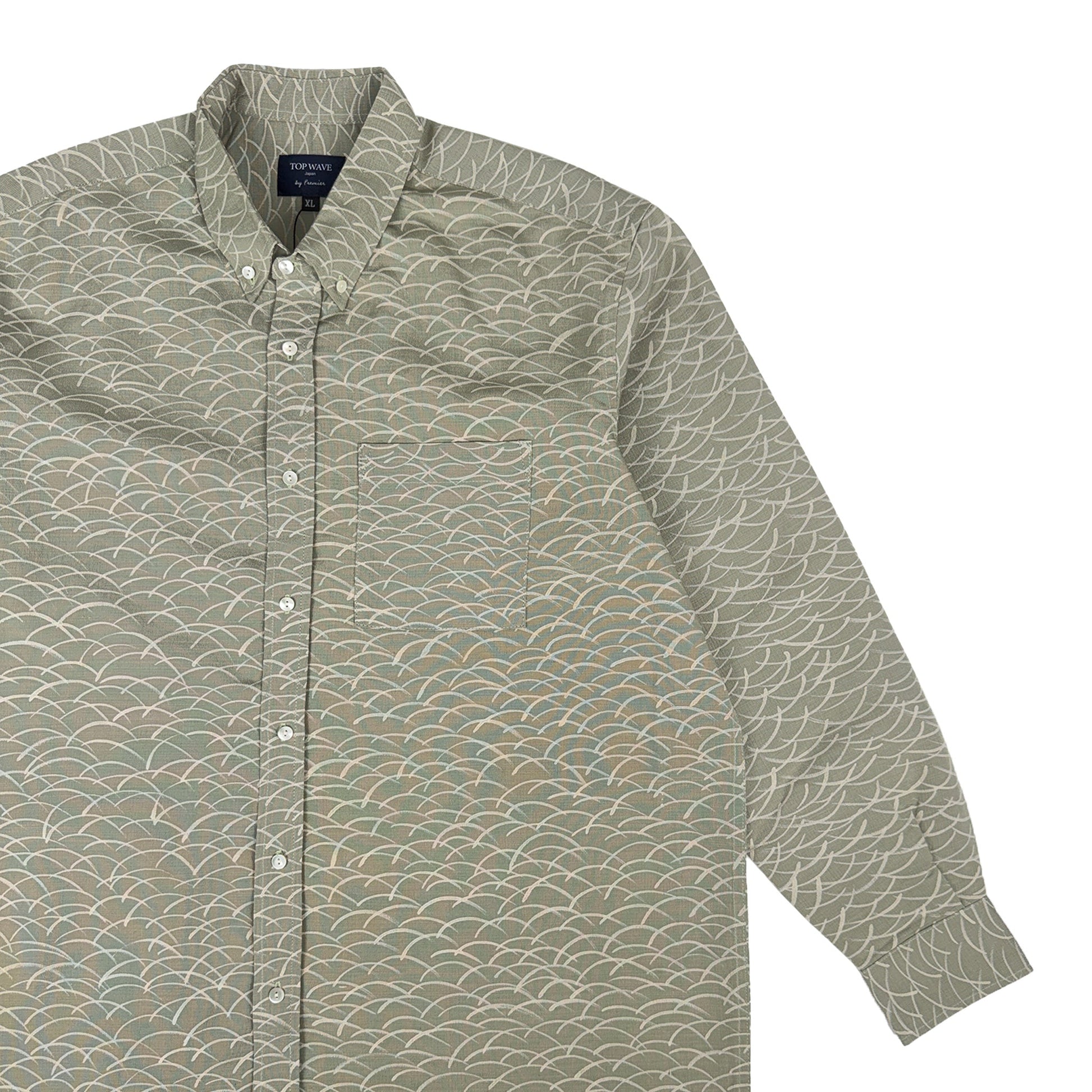 着物長袖シャツ メンズ XL LSVN-XL47-4