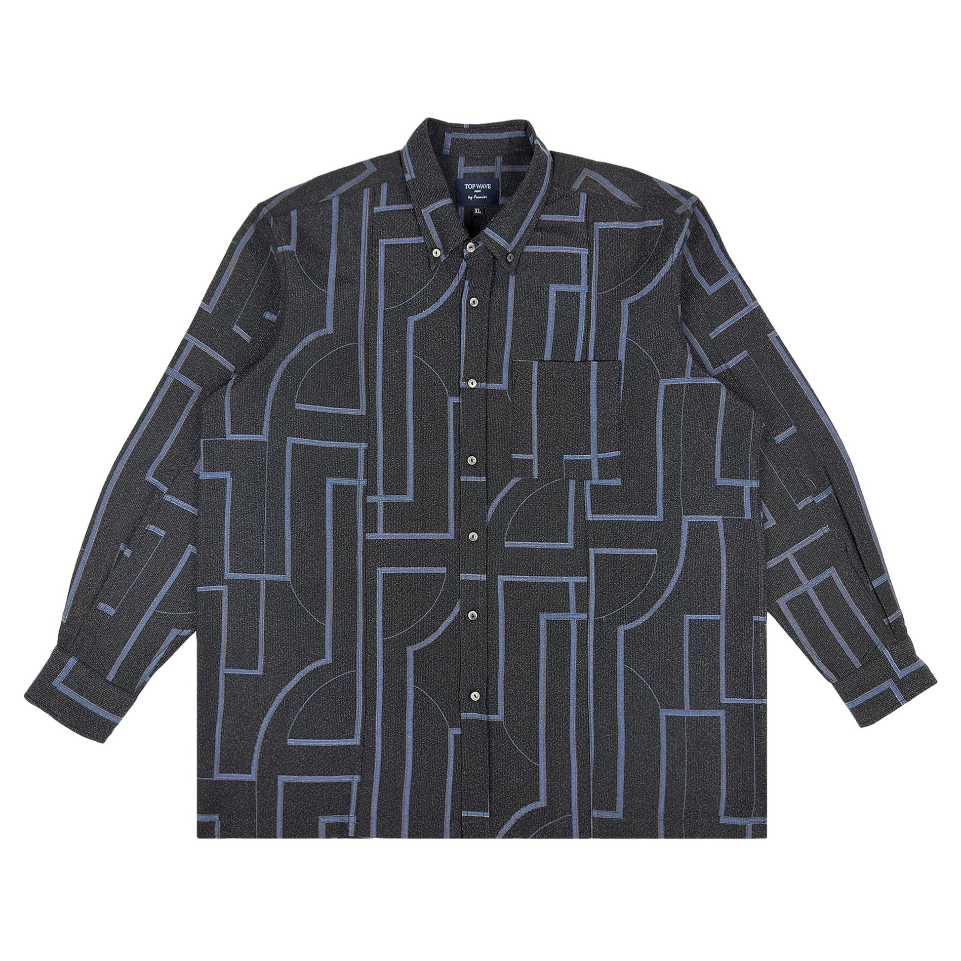 着物長袖シャツ メンズ XL LSVN-XL50-1