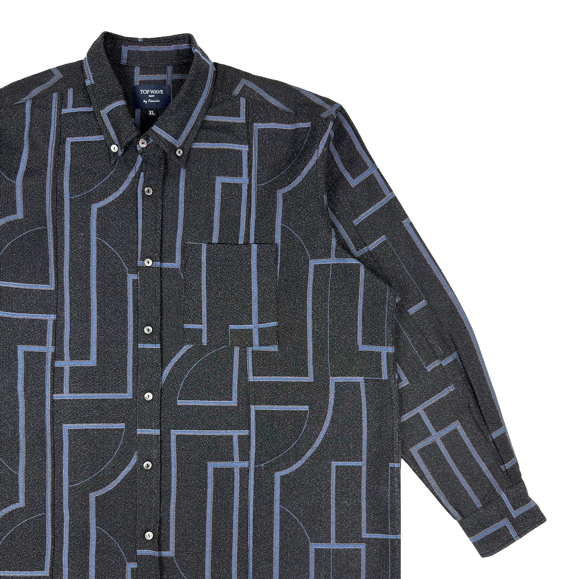 着物長袖シャツ メンズ XL LSVN-XL50-4