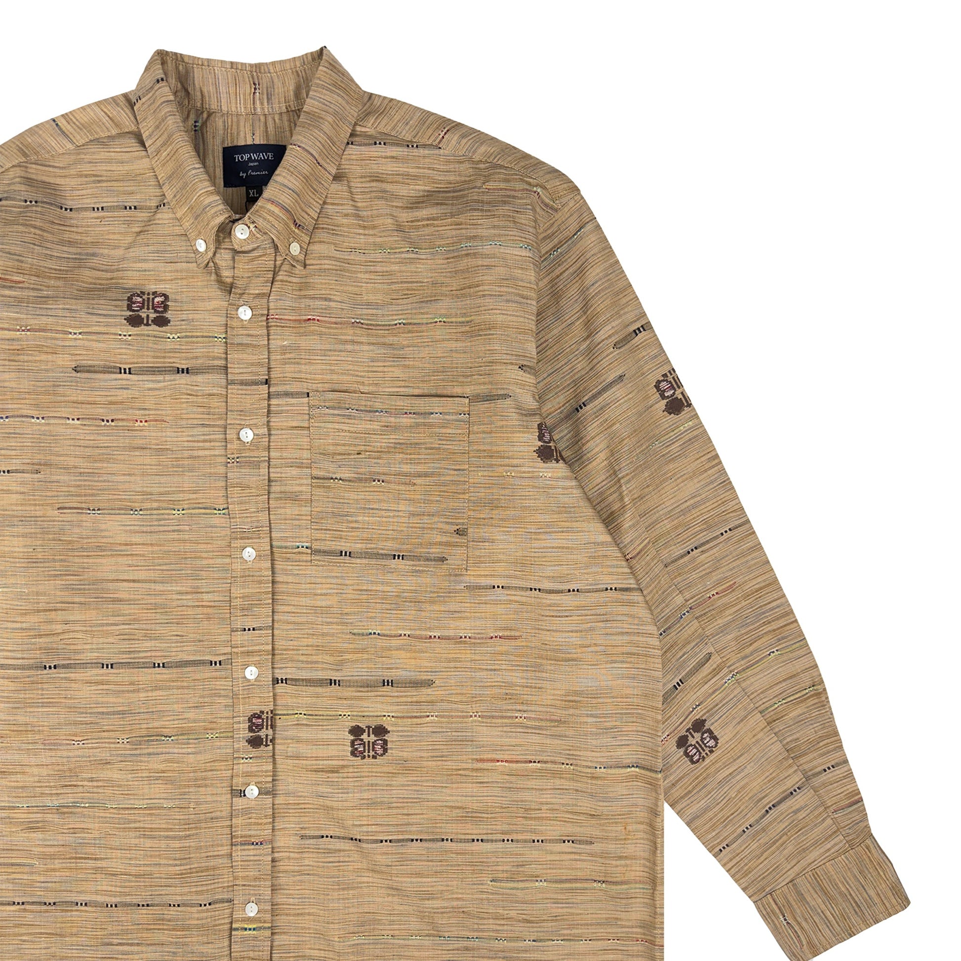 着物長袖シャツ メンズ XL LSVN-XL53-4